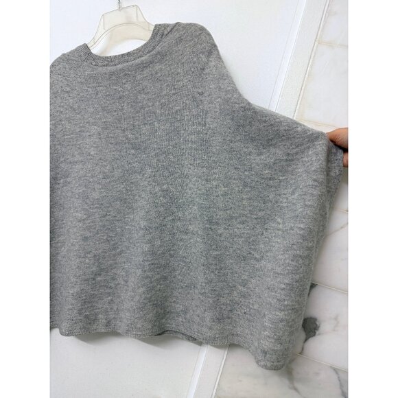 Worth New York NY Gray Wool Cape Back Sweater Knit Top Capelet Shrug XS - Picture 14 of 16